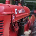 bright red farmall tractor